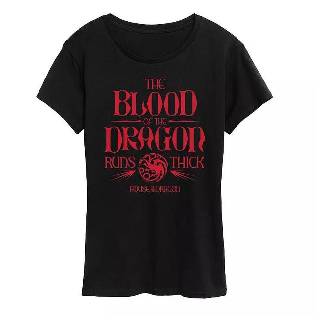 Womens House of the Dragon Blood Of A Dragon Graphic Tee Product Image