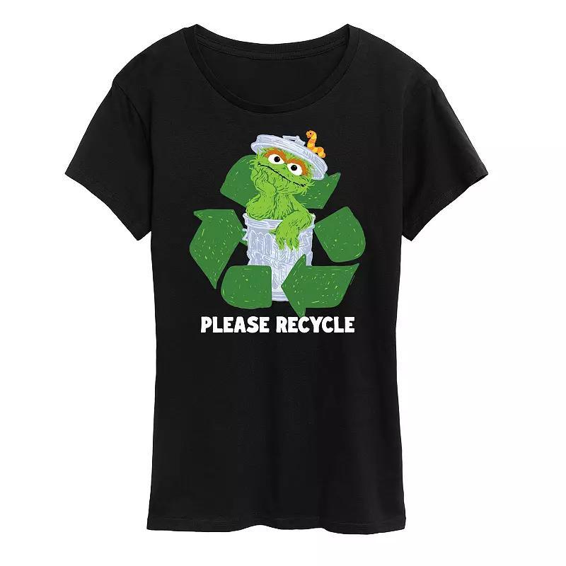 Womens Sesame Street Please Recycle Graphic Tee Product Image