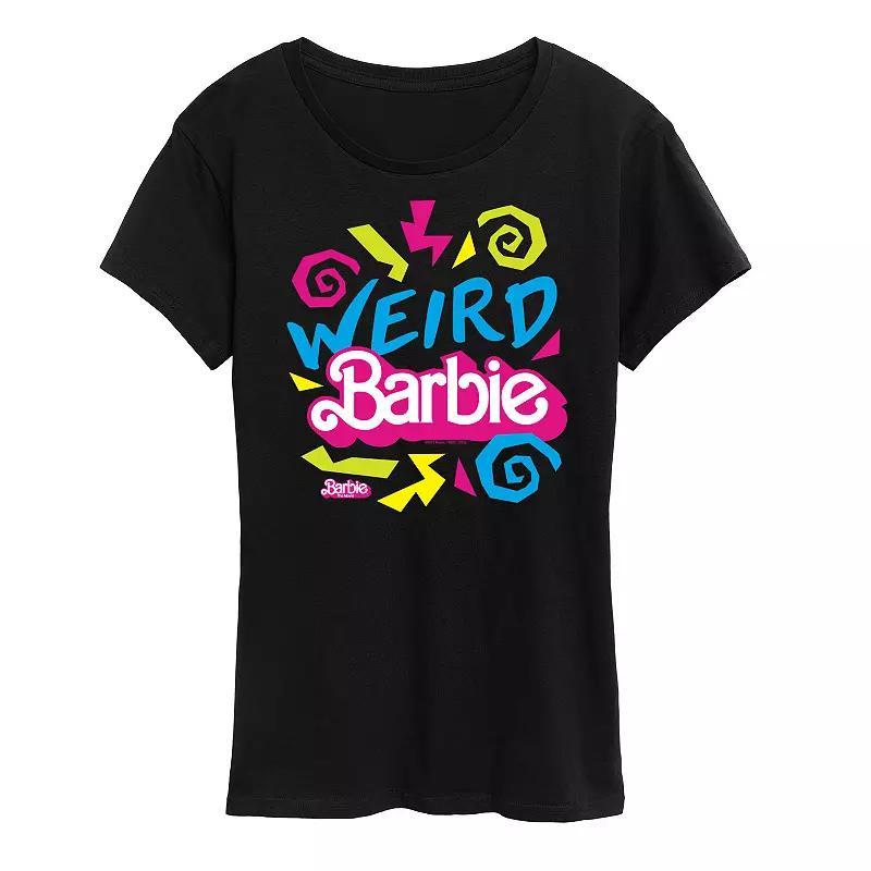 Womens Barbie The Movie Weird Barbie Graphic Tee, Girls Heather Grey Product Image