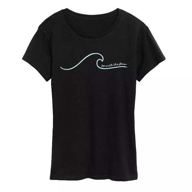 Womens Go With The Flow Wave Graphic Tee Product Image