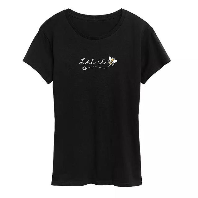 Womens Let It Bee Graphic Tee Black Product Image