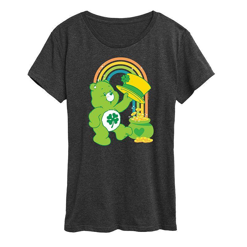 Womens Care Bears Rainbow Graphic Tee Heather Grey Product Image