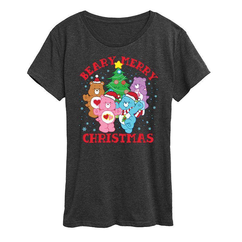 Womens Care Bears Beary Merry Christmas Graphic Tee, Girls Product Image