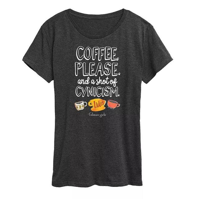 Womens So Very Thankful Graphic Tee Grey Product Image