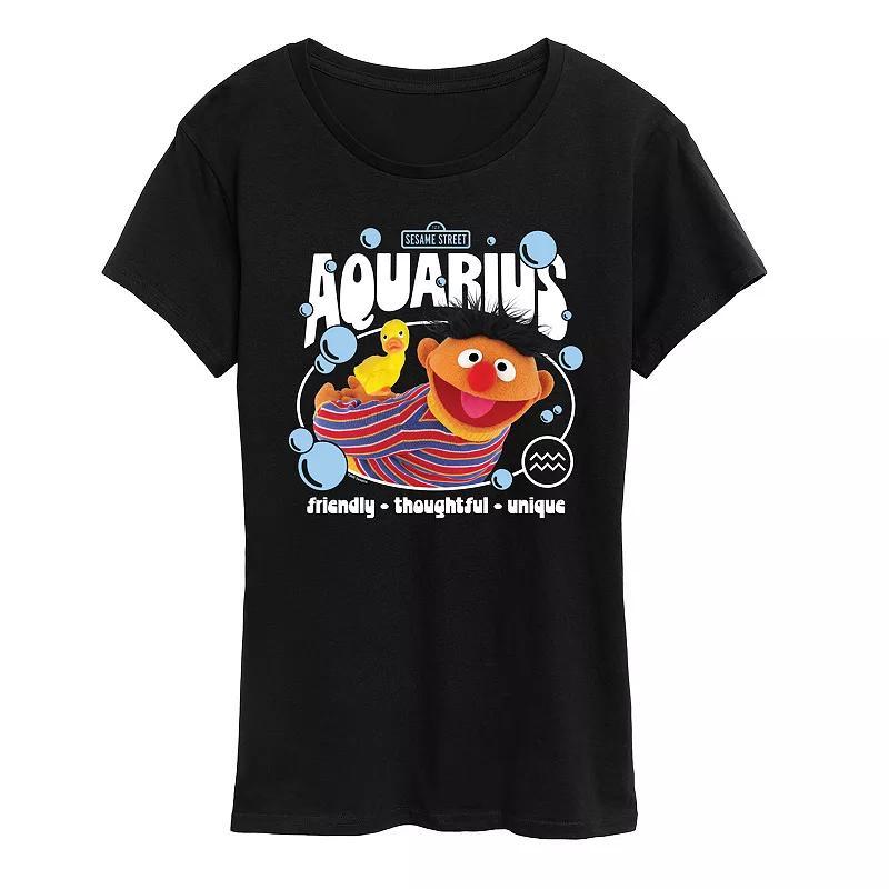 Womens Sesame Street Ernie Aquarius Graphic Tee Product Image