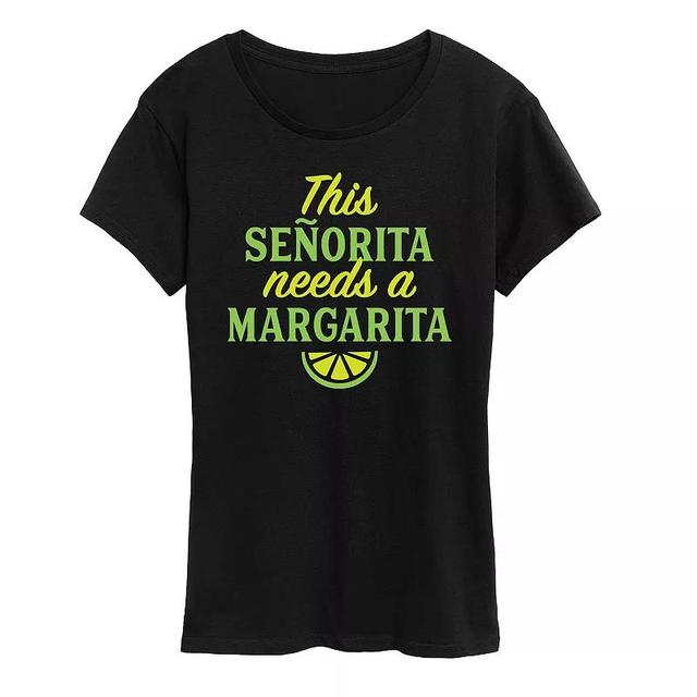 Womens This Senorita Needs A Margarita Graphic Tee Product Image