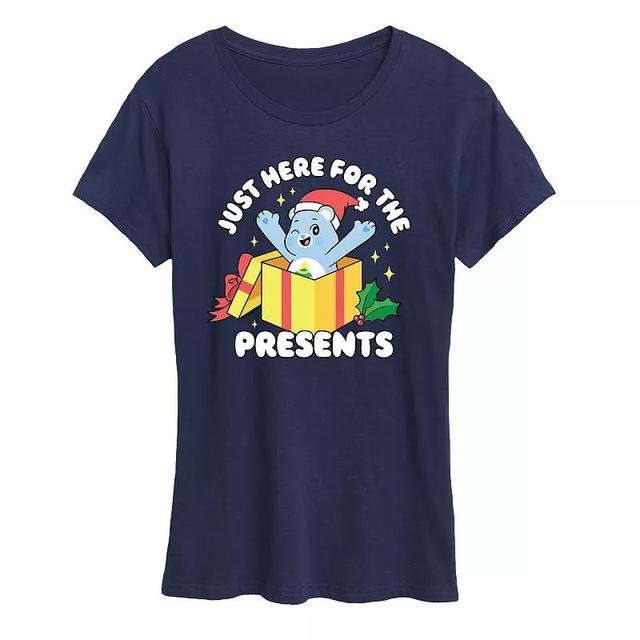 Womens Care Bears Presents Graphic Tee, Girls Grey Juniper Product Image