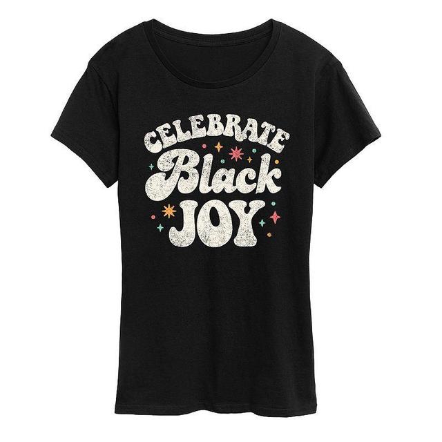 Womens Celebrate Black Joy Graphic Tee Blue Product Image