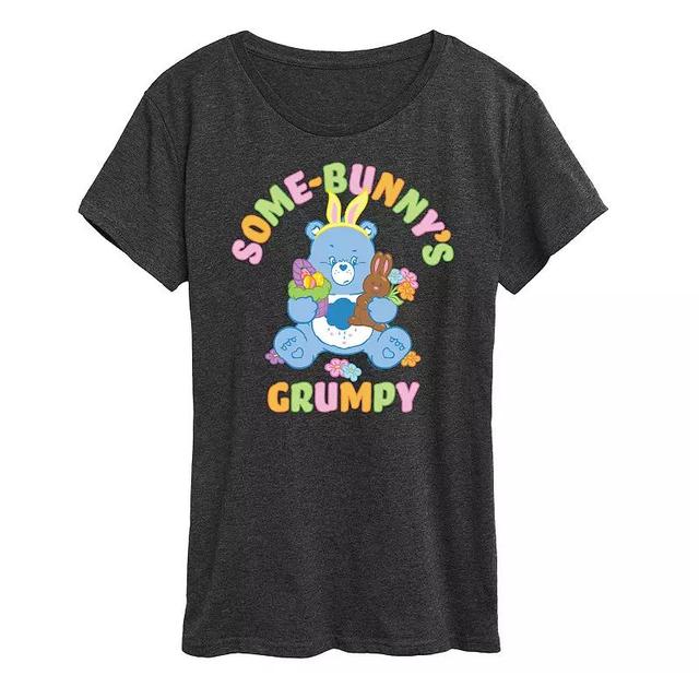 Womens Care Bears Some-bunnys Grumpy Graphic Tee Blue Product Image