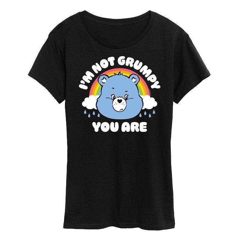 Womens Care Bears Im Not Grumpy You AreGraphic Tee, Girls Blue Product Image