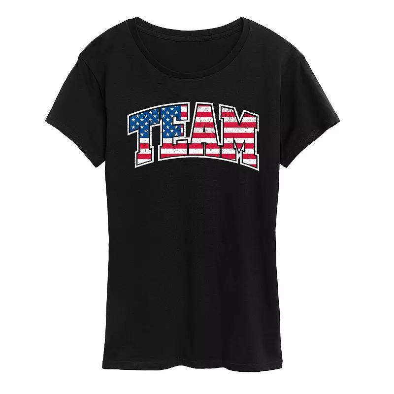 Womens Team USA Graphic Tee Blue Product Image