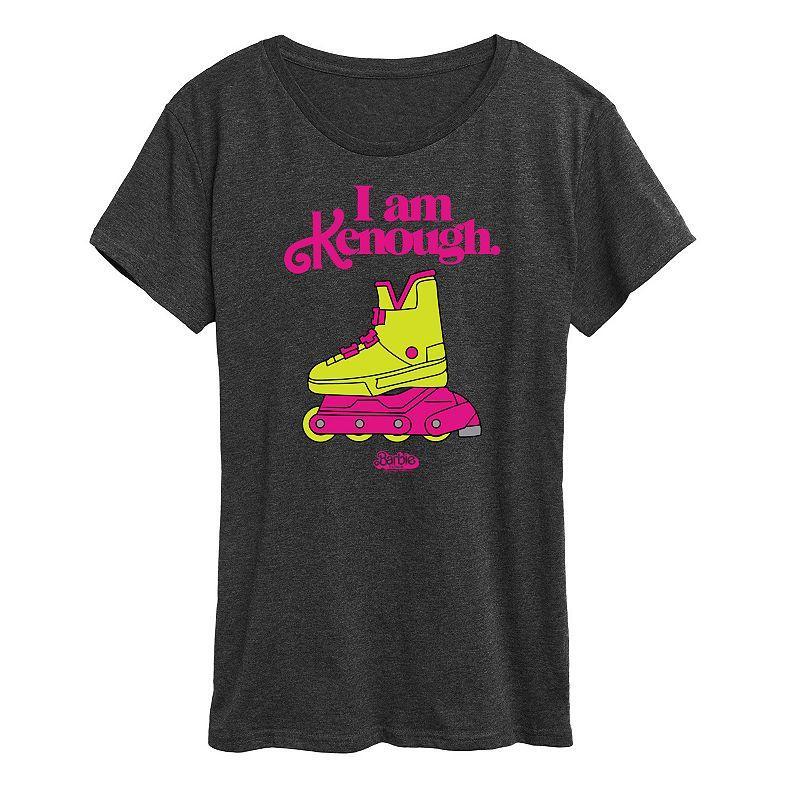 Womens Barbie The Movie Rollerblades Graphic Tee, Girls Heather Grey Product Image