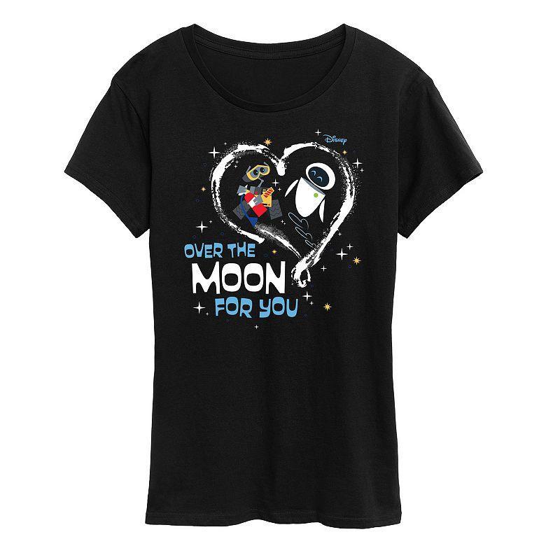 Disney / Pixars WALL-E Womens Over The Moon For You Graphic Tee Product Image