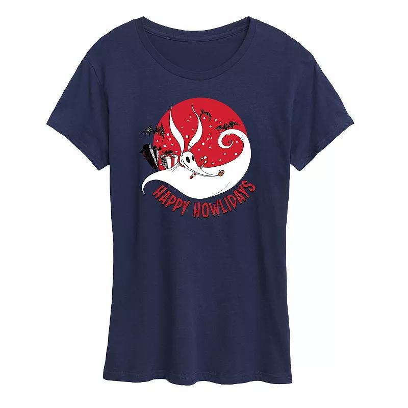 Disneys Nightmare Before Christmas Womens Zero Graphic Tee, Girls Blue Product Image