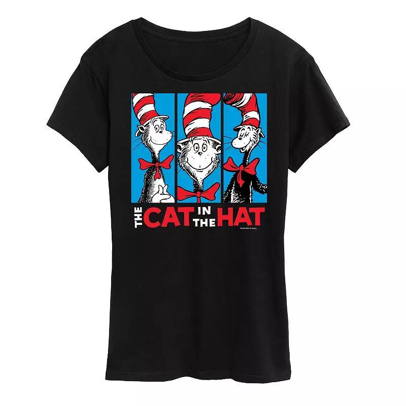 Womens Dr. Seuss Cat In The Hat Graphic Tee Blue Product Image