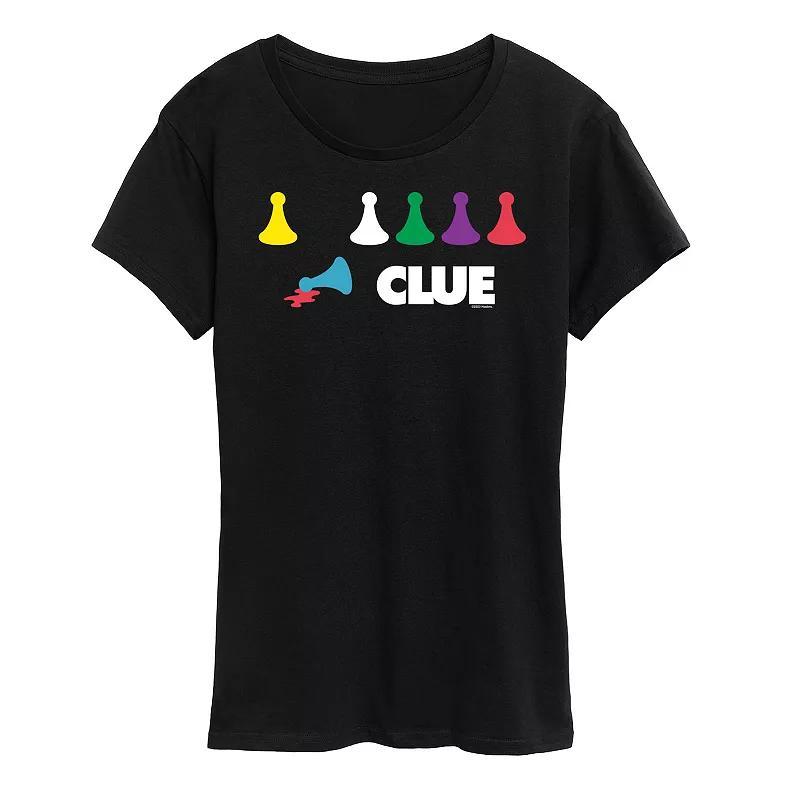 Womens Clue Game Pieces Graphic Tee Blue Product Image