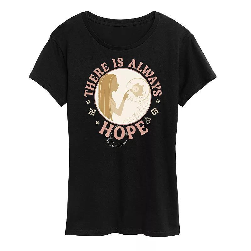 Disneys Wish Asha and Star Womens There Is Always Hope Graphic Tee, Girls Product Image