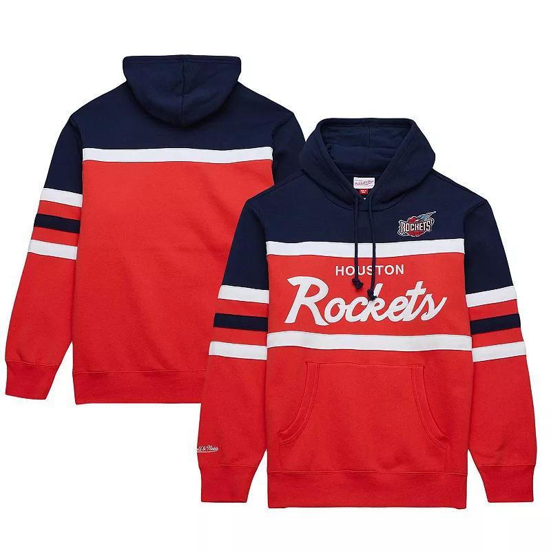 Mens Mitchell & Ness /Navy Houston Rockets Head Coach Pullover Hoodie Product Image