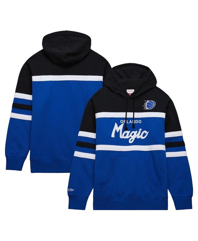 Mens Mitchell & Ness Blue/Black Orlando Magic Head Coach Pullover Hoodie Product Image