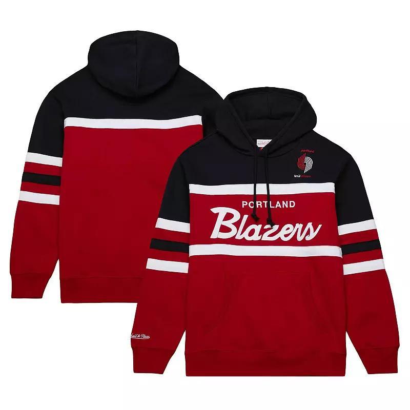 Mens Mitchell & Ness /Black Portland Trail Blazers Head Coach Pullover Hoodie Product Image