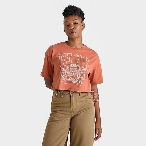 Womens Vans First Team Relax Crop T-Shirt Product Image