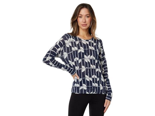 NIC+ZOE Shape Shift Sweater (Indigo Multi) Women's Clothing Product Image