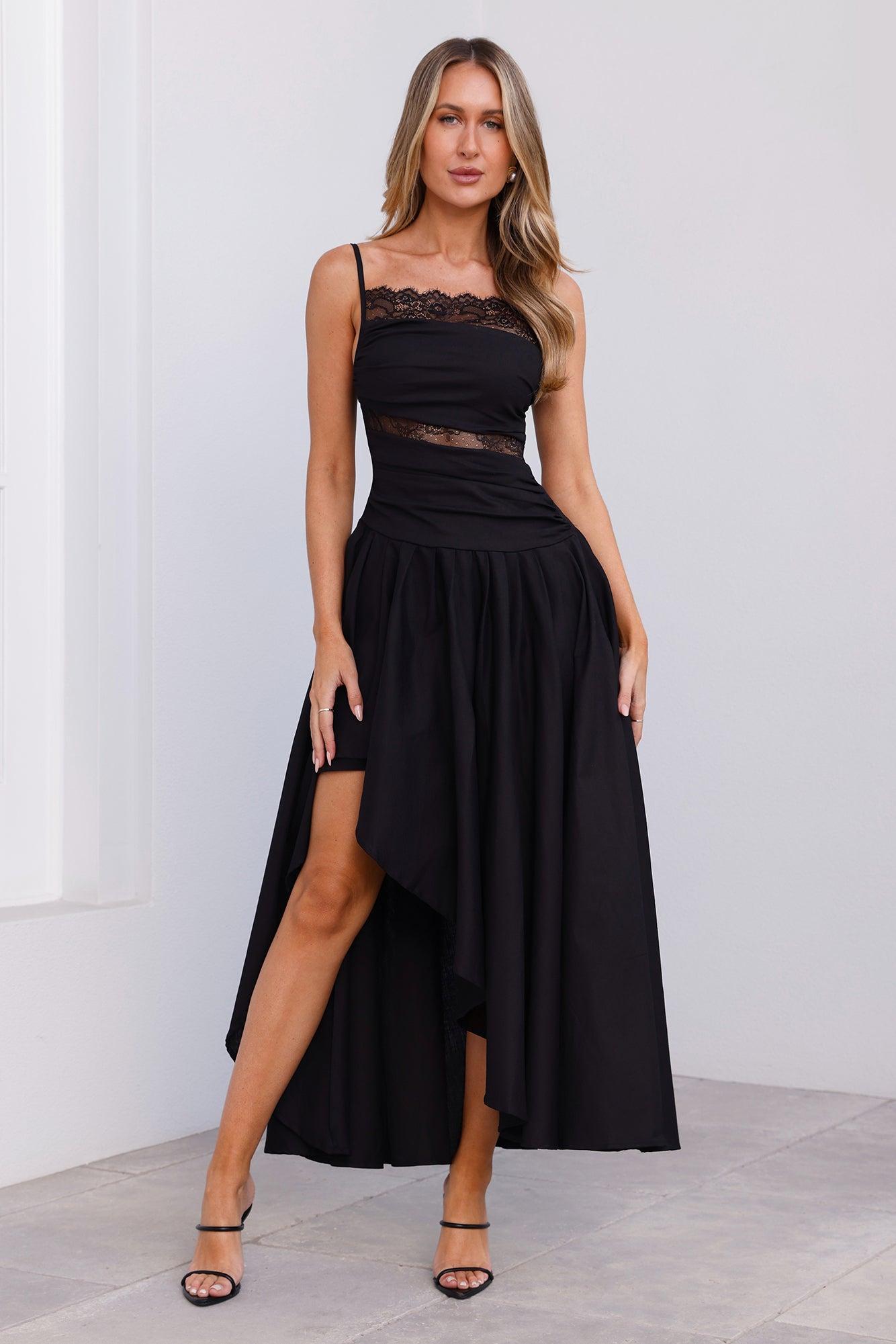 Black Tie Chic Maxi Dress Black Product Image