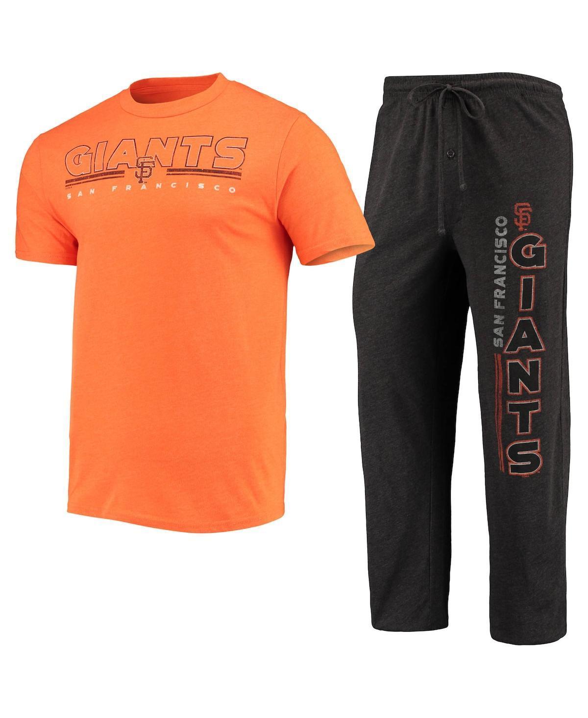 Mens Concepts Sport /Orange San Francisco Giants Meter T-Shirt and Pants Sleep Set Product Image