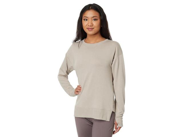 Jockey Active Recycled French Terry Side Slit Sweatshirt (Atmosphere) Women's Clothing Product Image