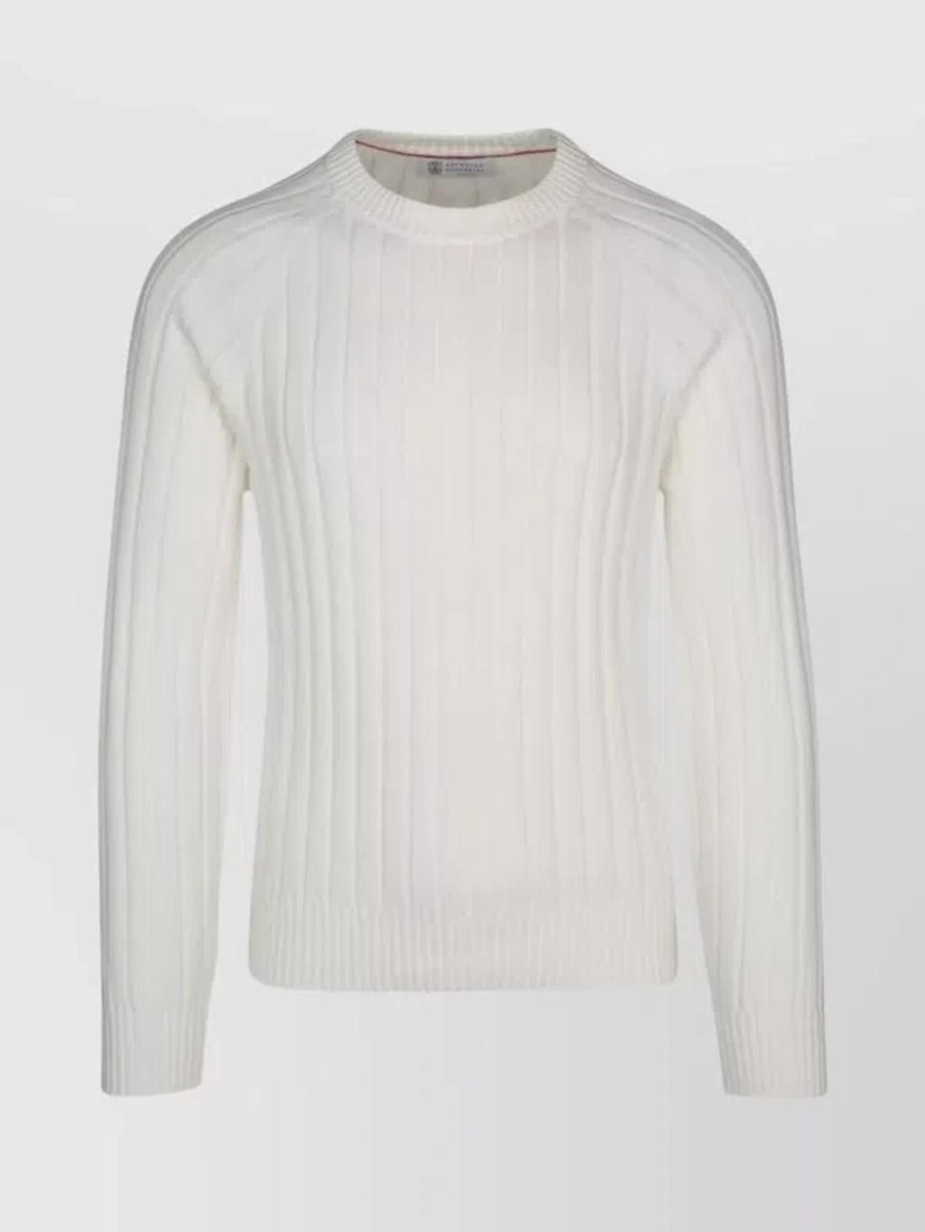 BRUNELLO CUCINELLI Crew-neck Sweater In Beige Product Image