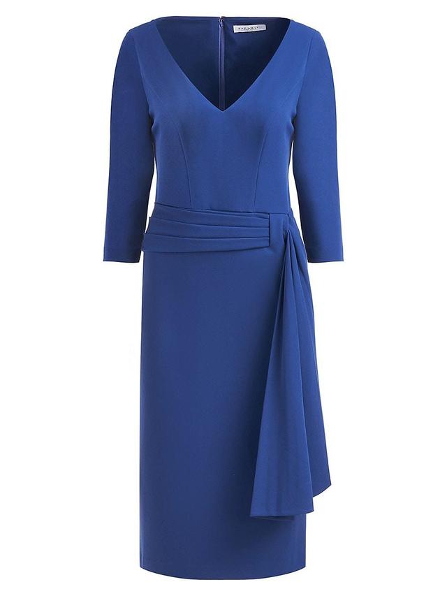 Womens Ryder Crepe V-Neck Midi-Dress Product Image