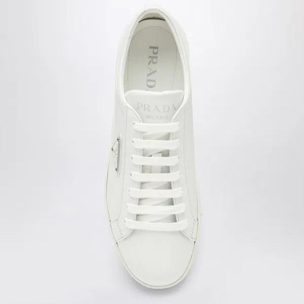 PRADA White Sneaker With Triangle Logo Men Product Image