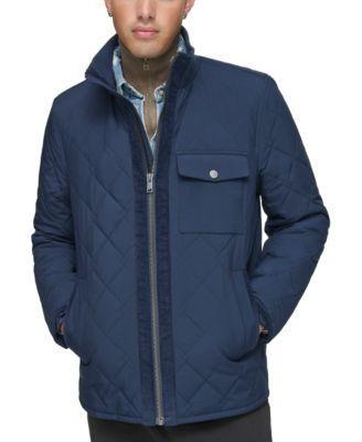 Andrew Marc Amberg Diamond Quilted Corduroy Trim Water Resistant Jacket Product Image