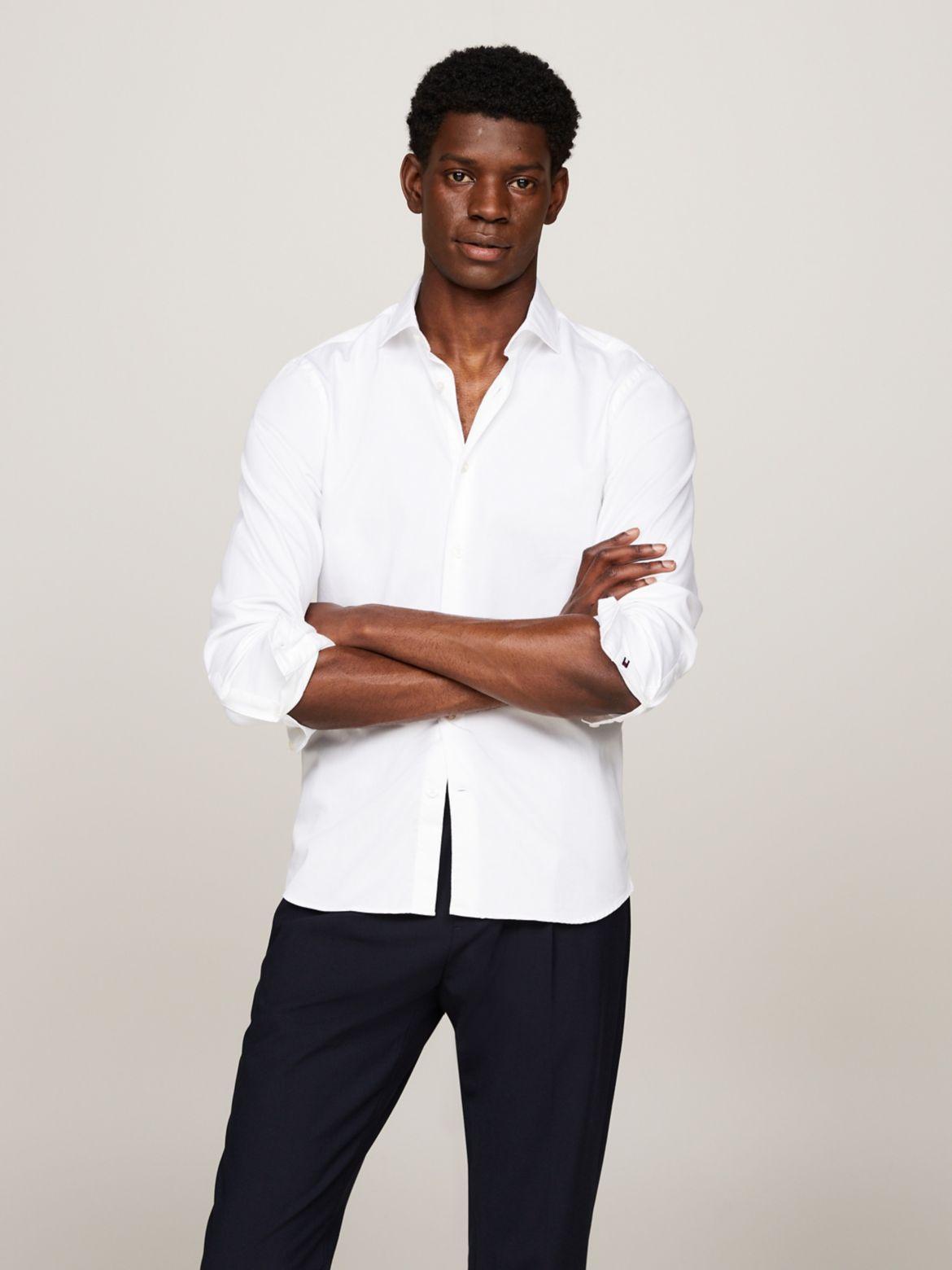 Tommy Hilfiger Men's Slim Fit THFlex Luxe Poplin Shirt Product Image