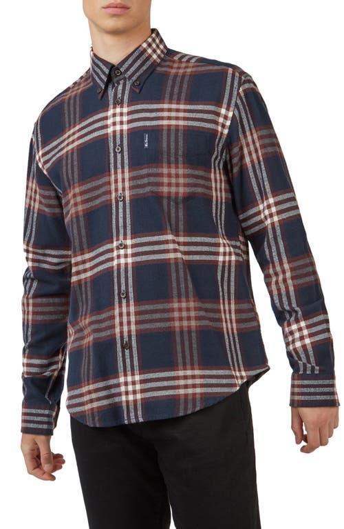 Ben Sherman Mens Brushed Check-Print Shirt Product Image