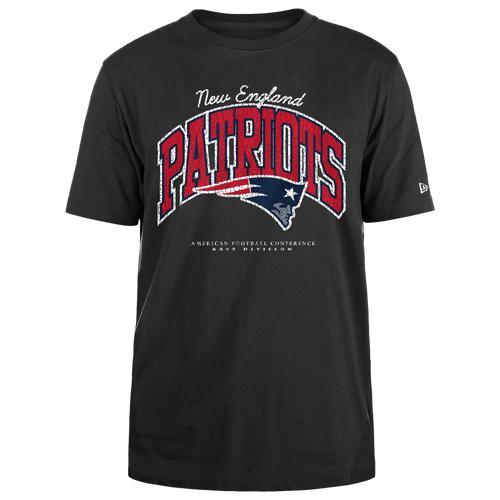 New Era Mens Patriots Crackle T-Shirt - Black/Black Product Image