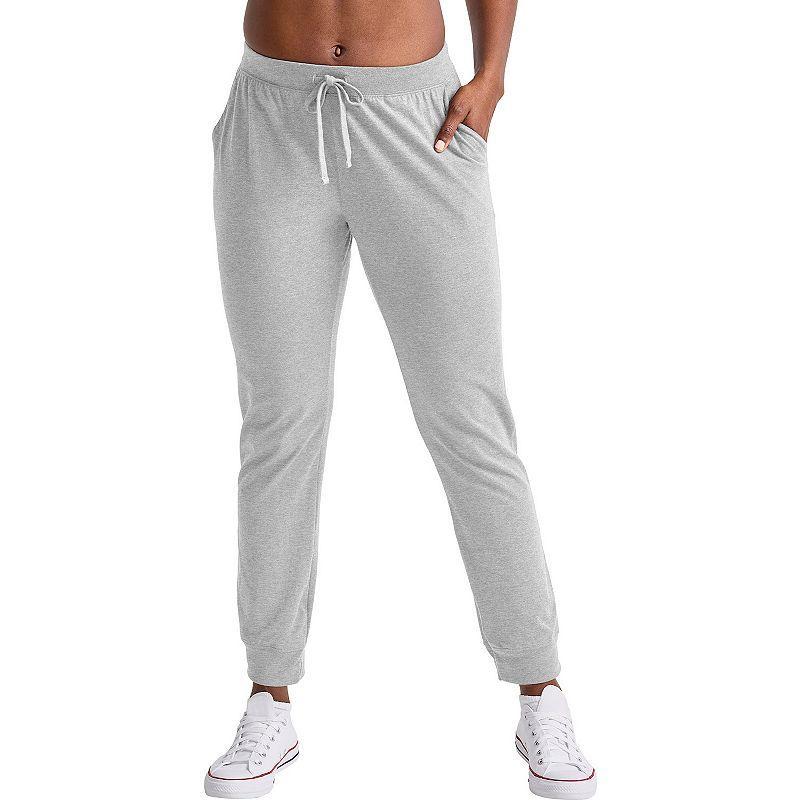 Womens Hanes Joggers Light Silver product image