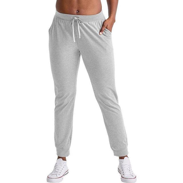 Womens Hanes Joggers Light Silver Product Image