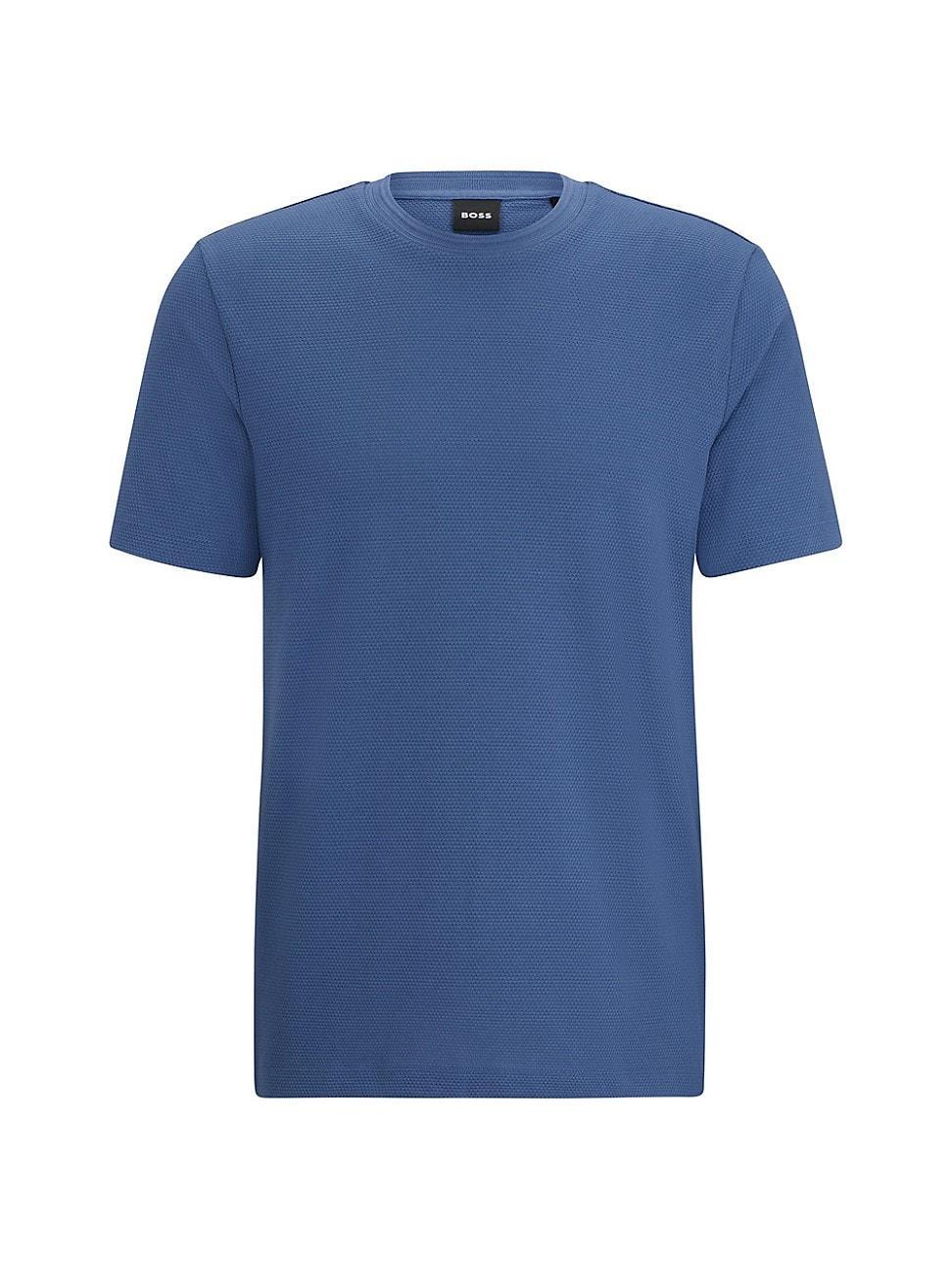 Mens Cotton-Blend T-Shirt With Bubble-Jacquard Structure Product Image