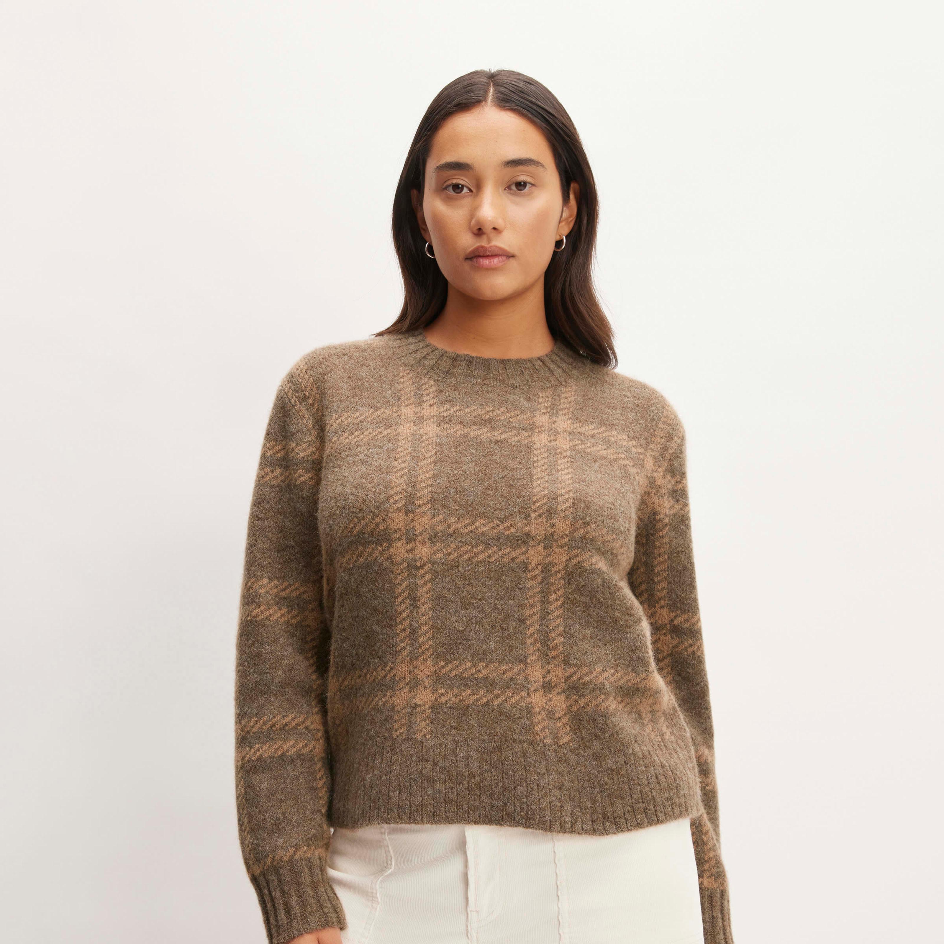 The Alpaca Cropped Crewneck Sweater Product Image