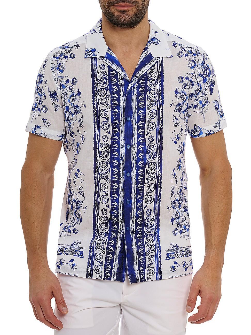 Men's Corfu Linen-Cotton Camp Shirt Product Image