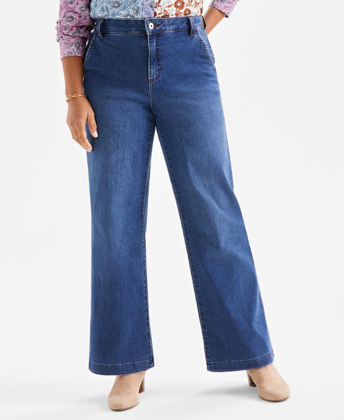 Style & Co Womens High-Rise Wide-Leg Jeans, Created for Macys Product Image