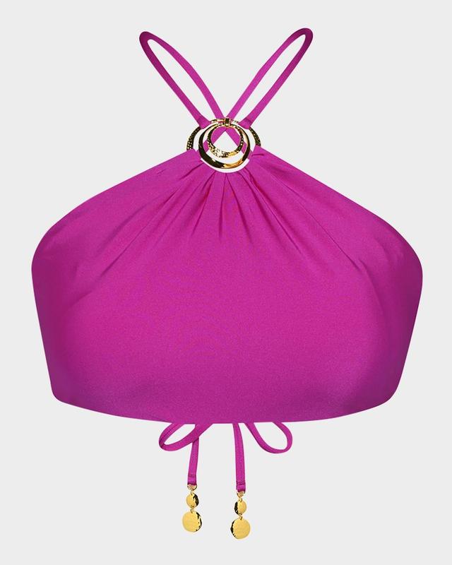 Solids High-Neck Bikini Top Product Image