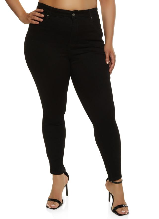 Womens Plus Size WAX Basic High Waist Skinny Jeans Product Image