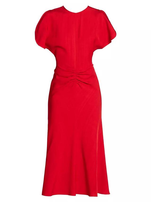 Gathered Waist Midi-Dress Product Image