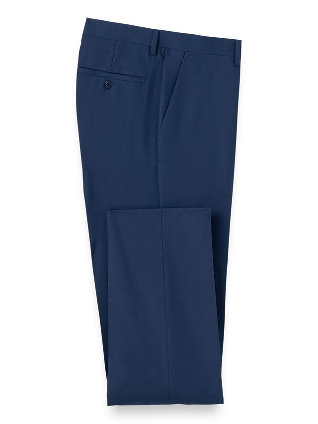 Wool Stretch Bengaline Flat Front Suit Pants Product Image