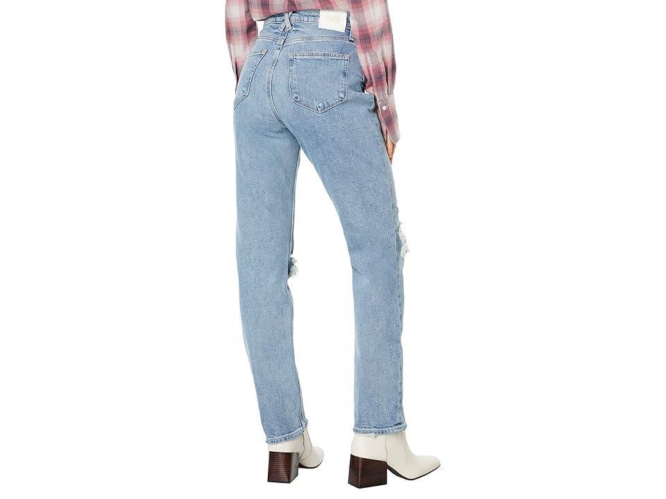 Paige 30 High-Rise Noella w/ Cross-Back Belt Loops in Ravenna Destructed (Ravenna Destructed) Women's Jeans Product Image