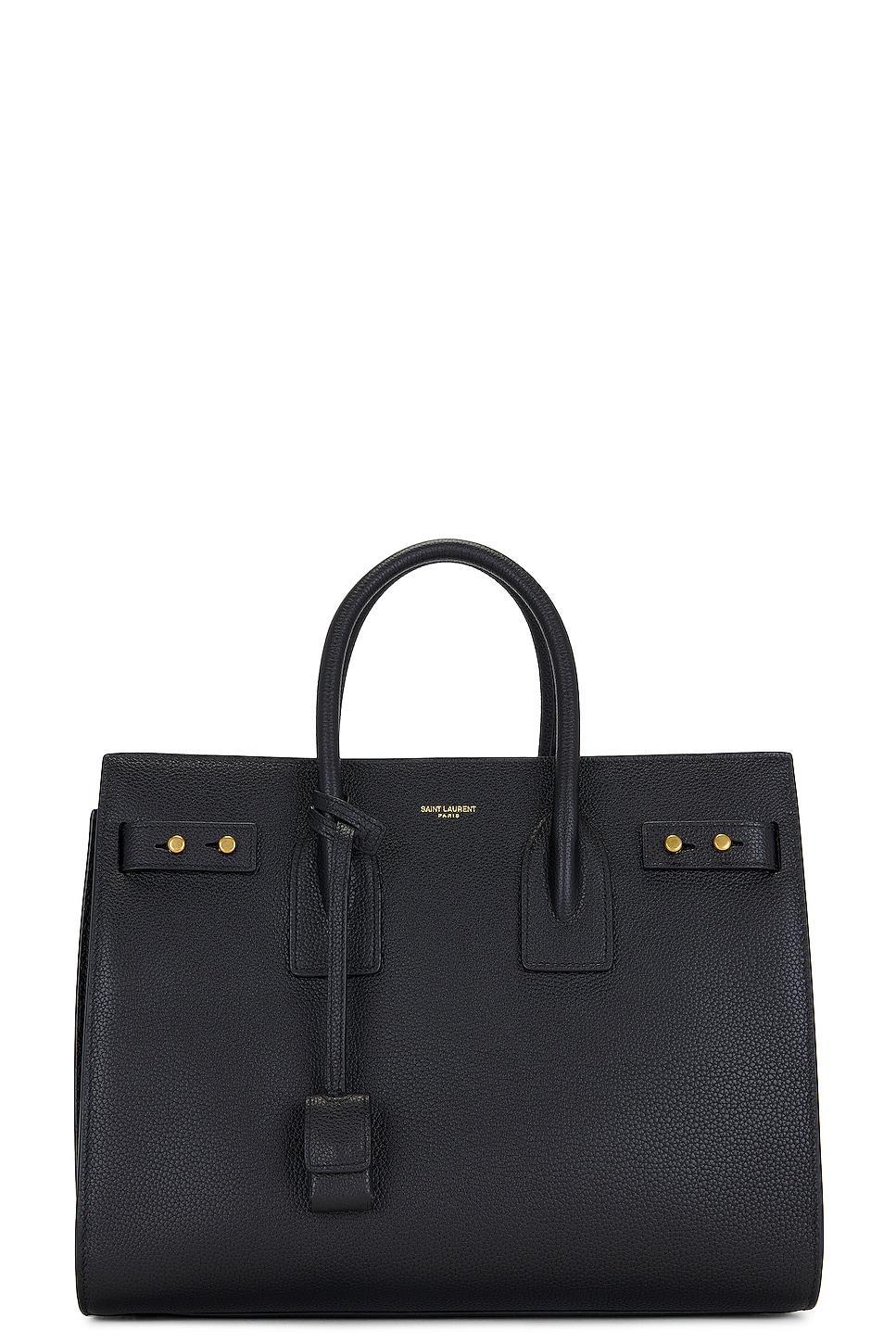 Saint Laurent Small Sac De Jour Supple Carryall Bag in Black Product Image