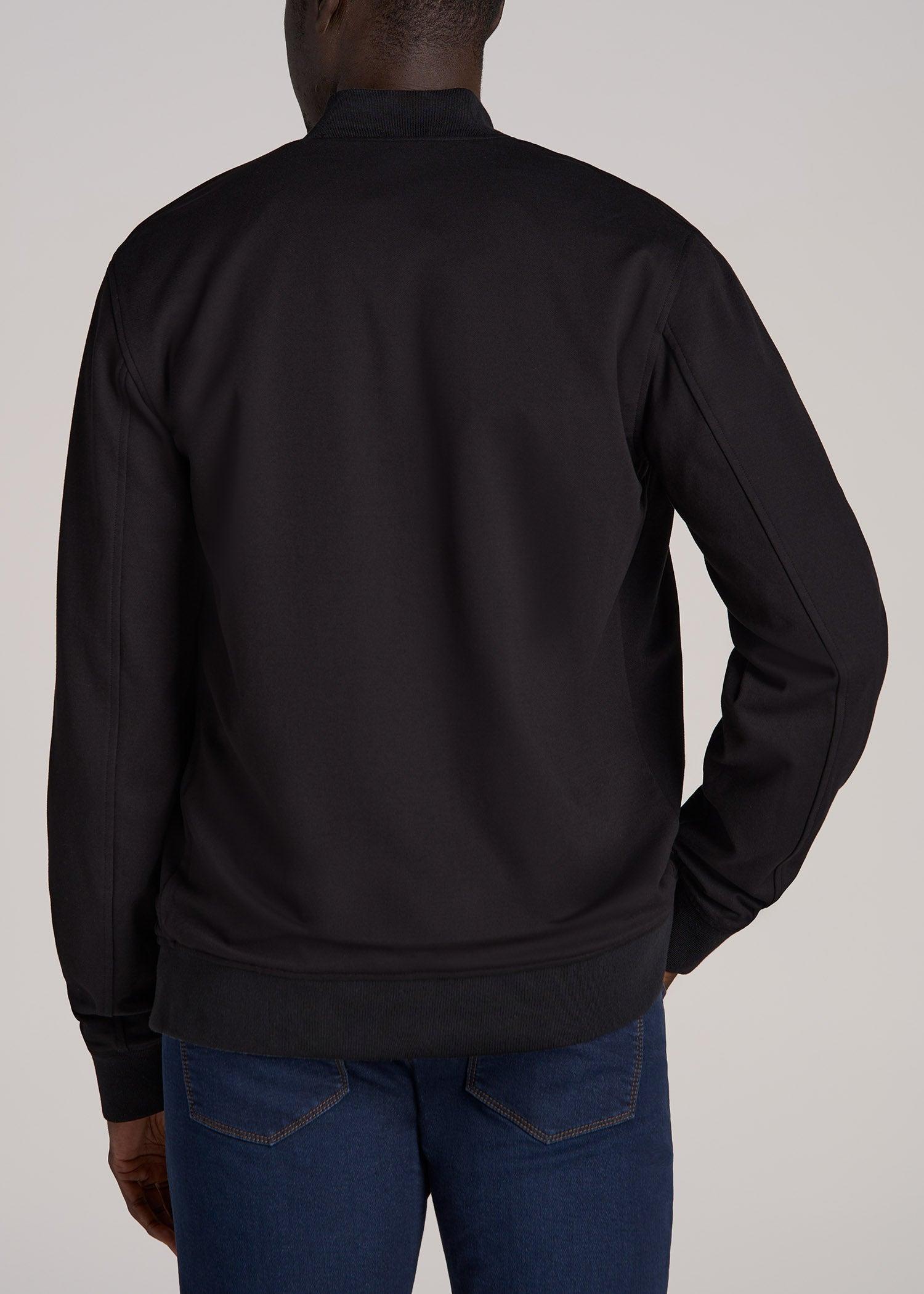 Reversible Men's Tall Bomber Jacket in Fossil Grey and Black Male Product Image