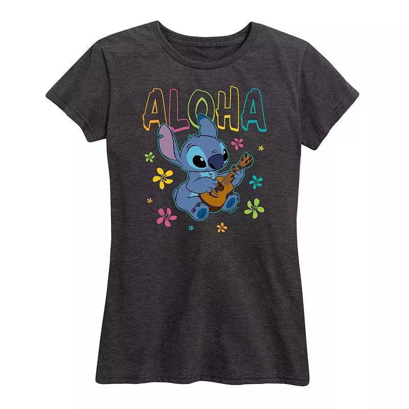 Disneys Lilo & Stitch Womens Aloha Stitch Graphic Tee Product Image